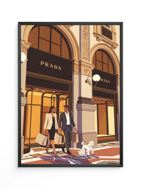 Luxus Shopping Illustration