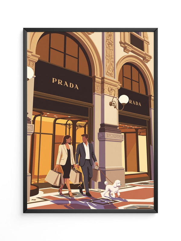 Luxus Shopping Illustration