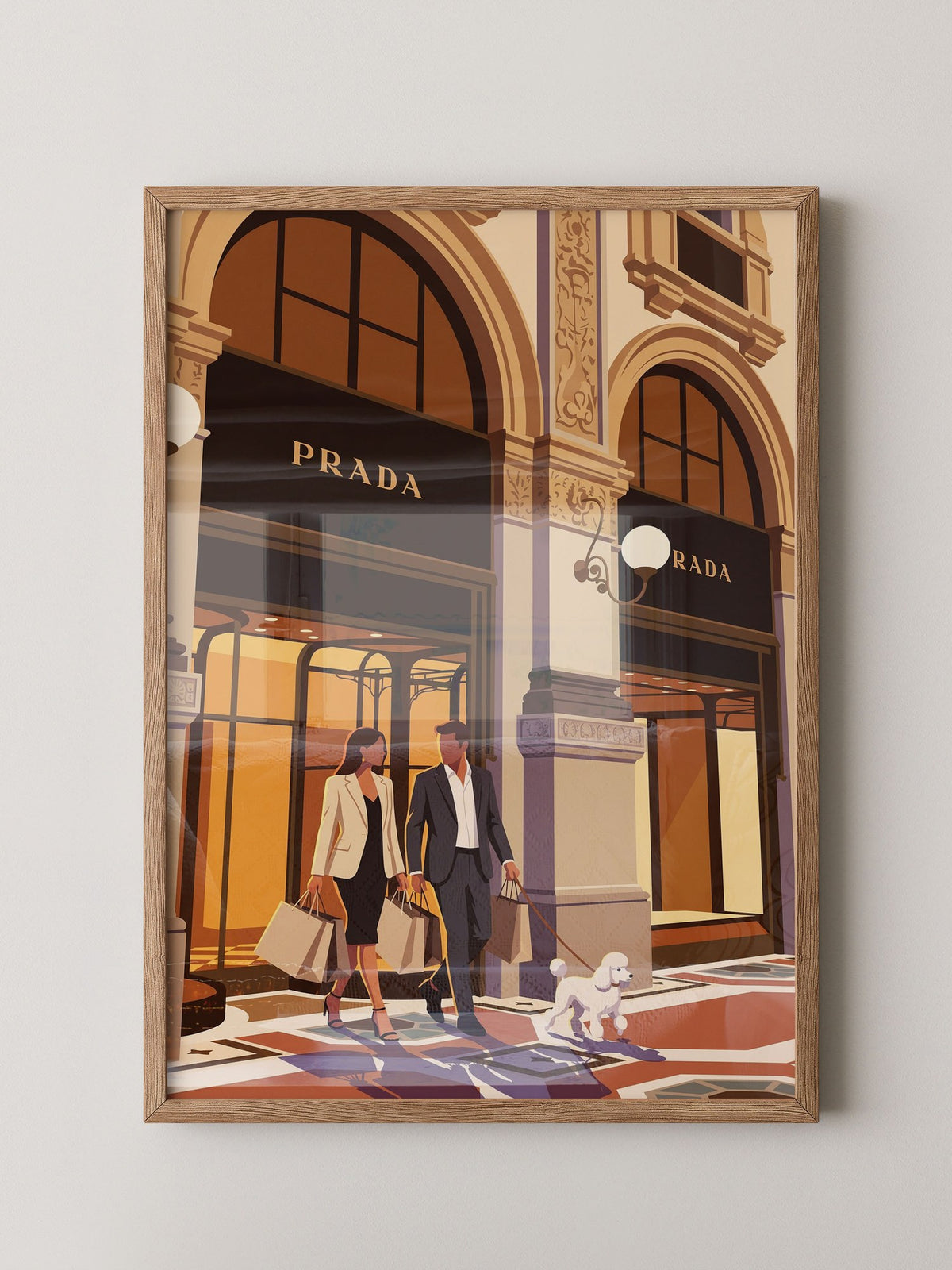 Luxus Shopping Illustration