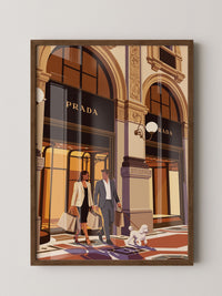 Luxus Shopping Illustration
