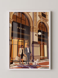Luxus Shopping Illustration