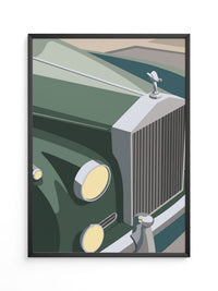 Vintage Sportwagen grün