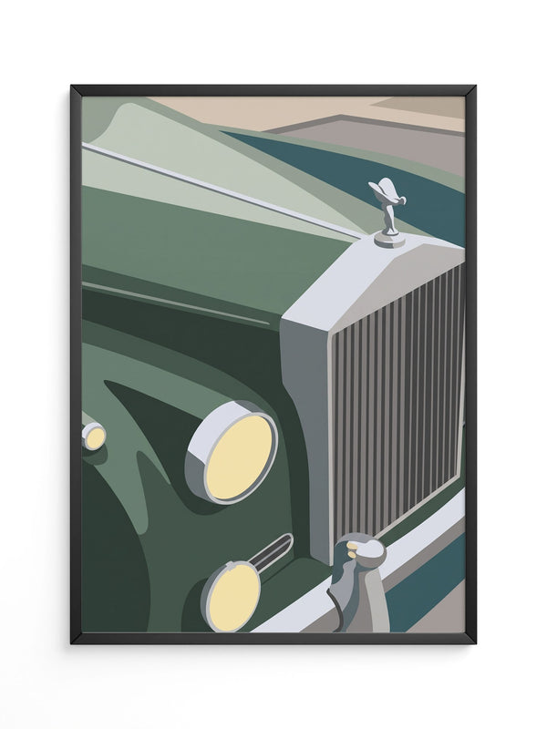 Vintage Sportwagen grün