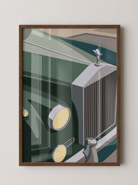 Vintage Sportwagen grün