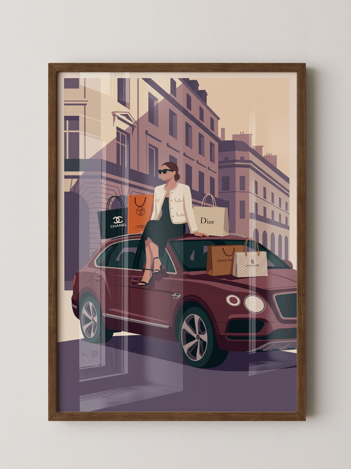 Luxus Shopping Illustration