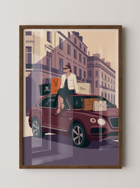 Luxus Shopping Illustration