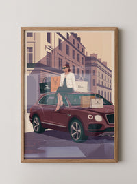 Luxus Shopping Illustration