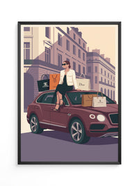 Luxus Shopping Illustration