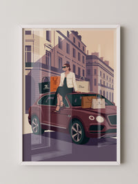Luxus Shopping Illustration