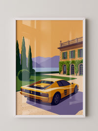 Sportwagen Illustration Gelb