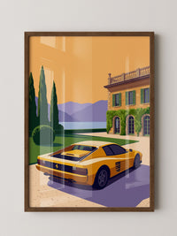 Sportwagen Illustration Gelb
