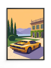 Sportwagen Illustration Gelb