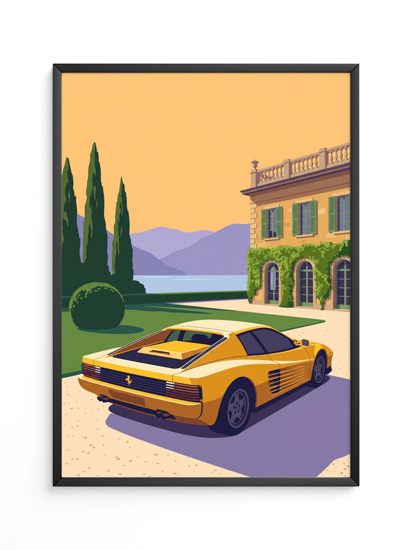 Sportwagen Illustration Gelb