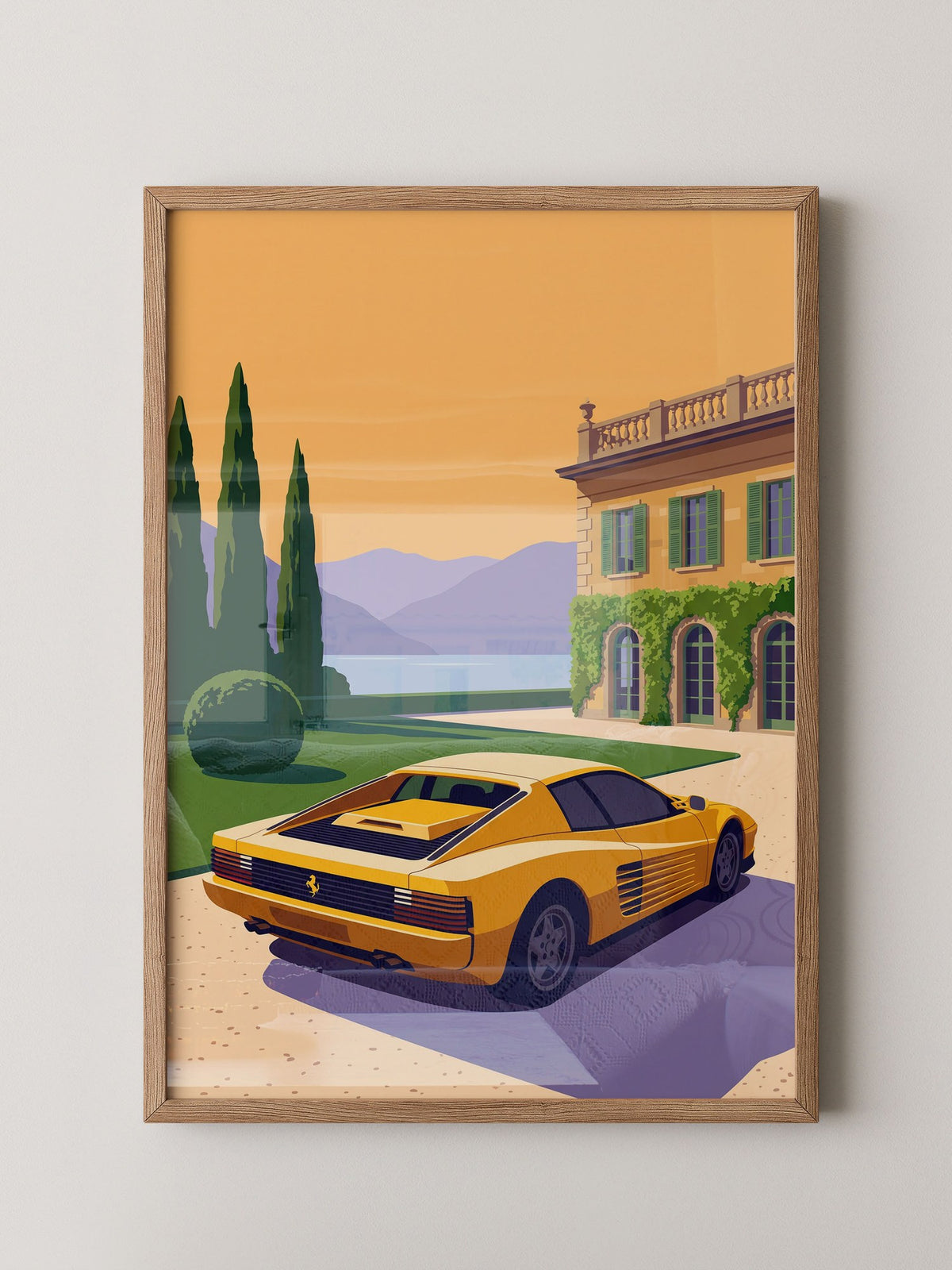 Sportwagen Illustration Gelb