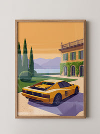 Sportwagen Illustration Gelb