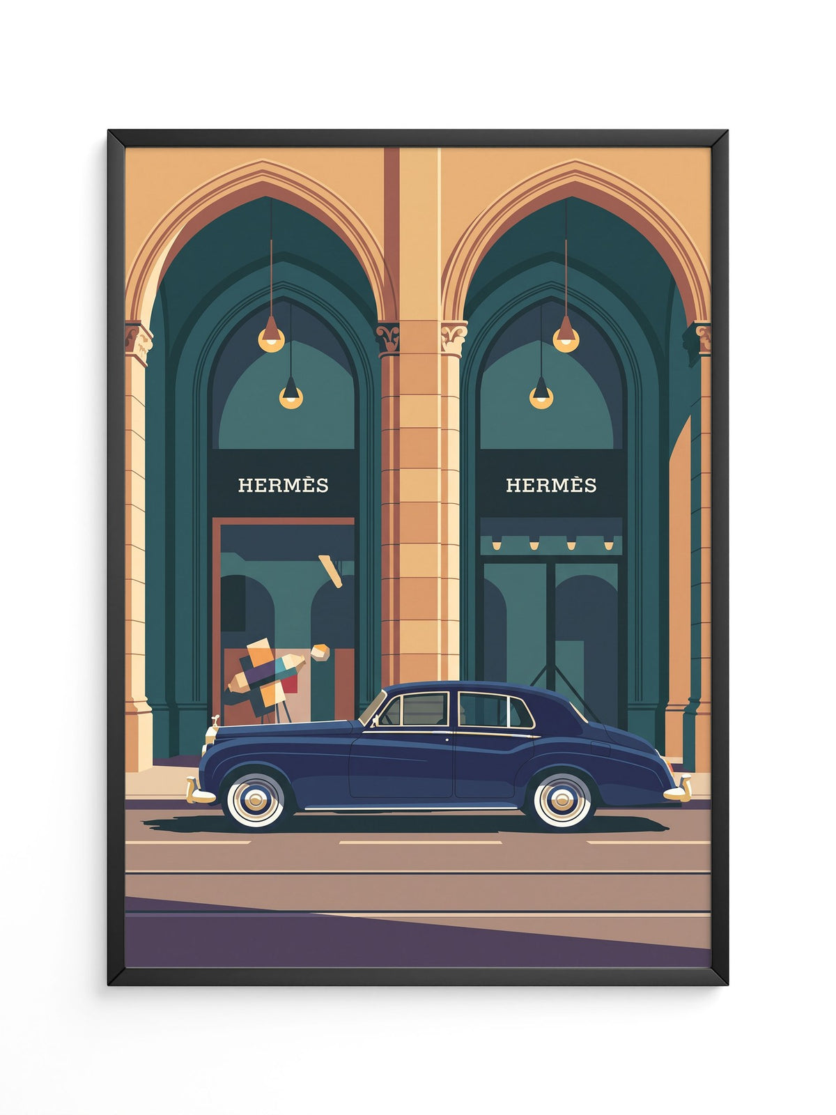 Luxuswagen Bauhaus Illustration