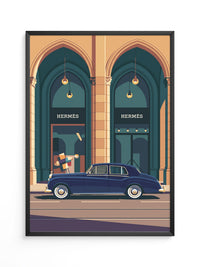 Luxuswagen Bauhaus Illustration