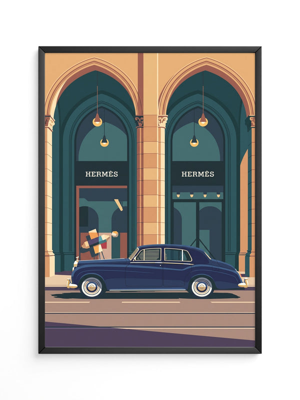Luxuswagen Bauhaus Illustration