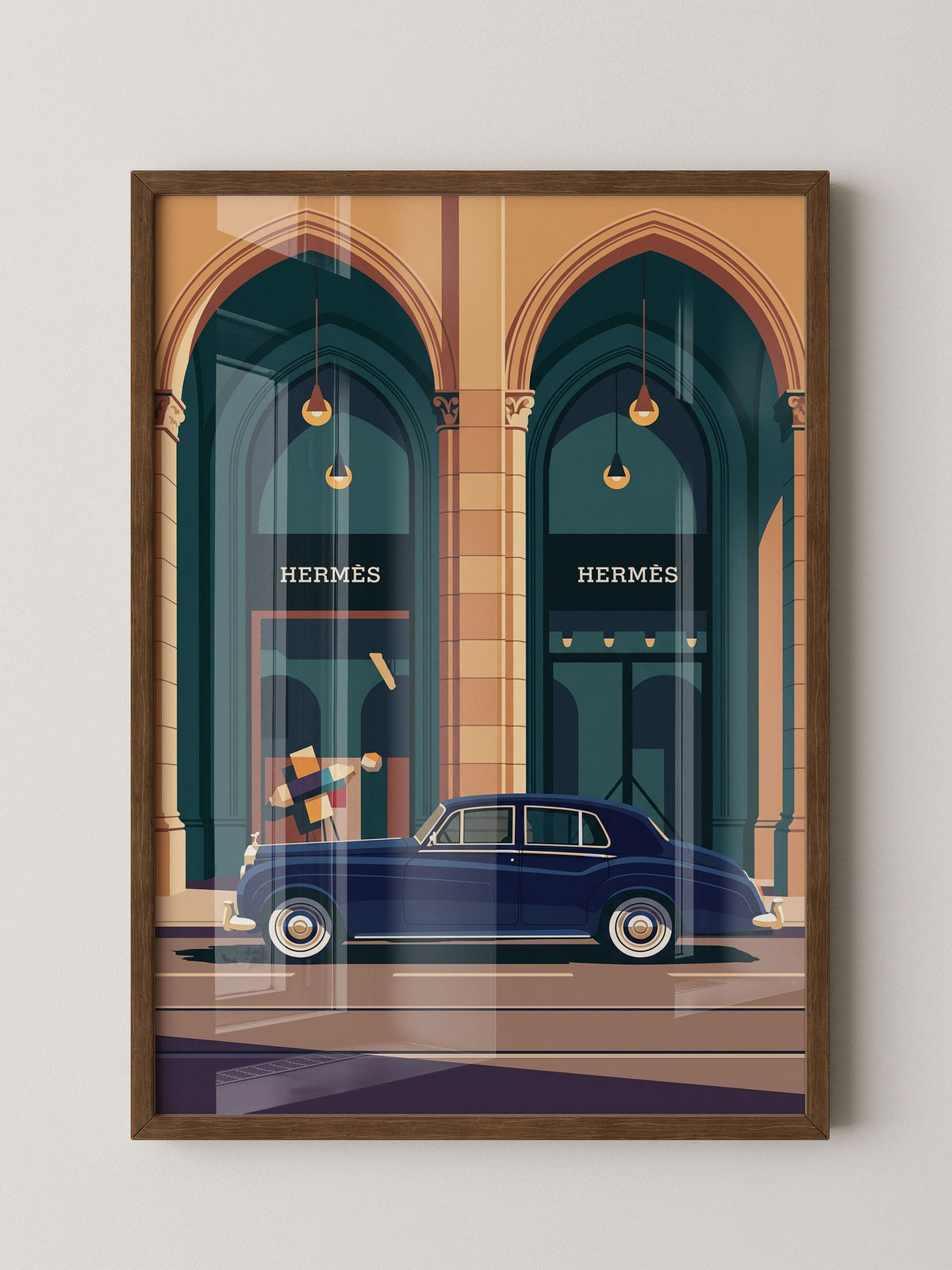 Luxuswagen Bauhaus Illustration
