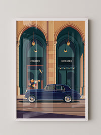 Luxuswagen Bauhaus Illustration