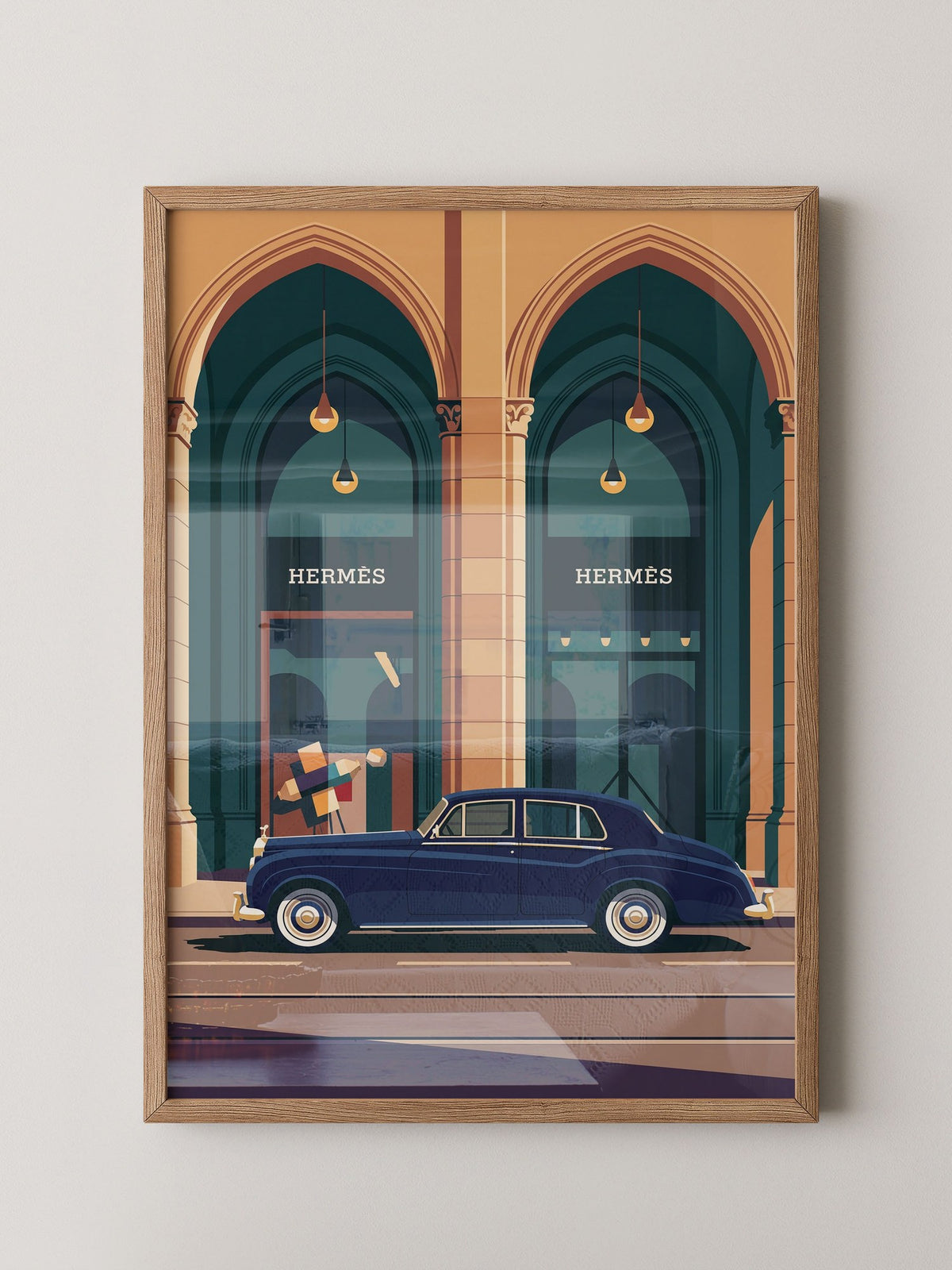 Luxuswagen Bauhaus Illustration