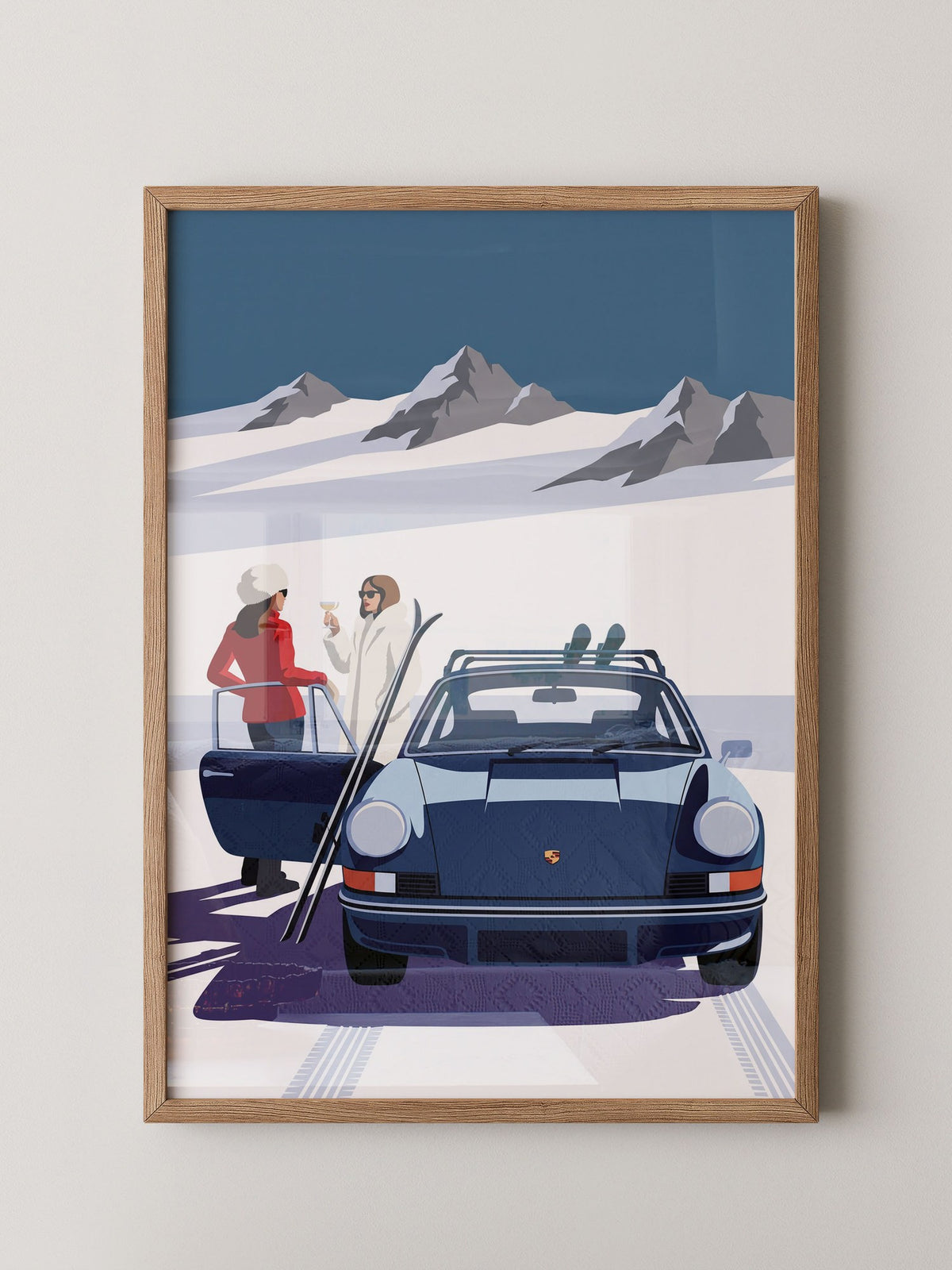 Bergspa Wintersport Illustration