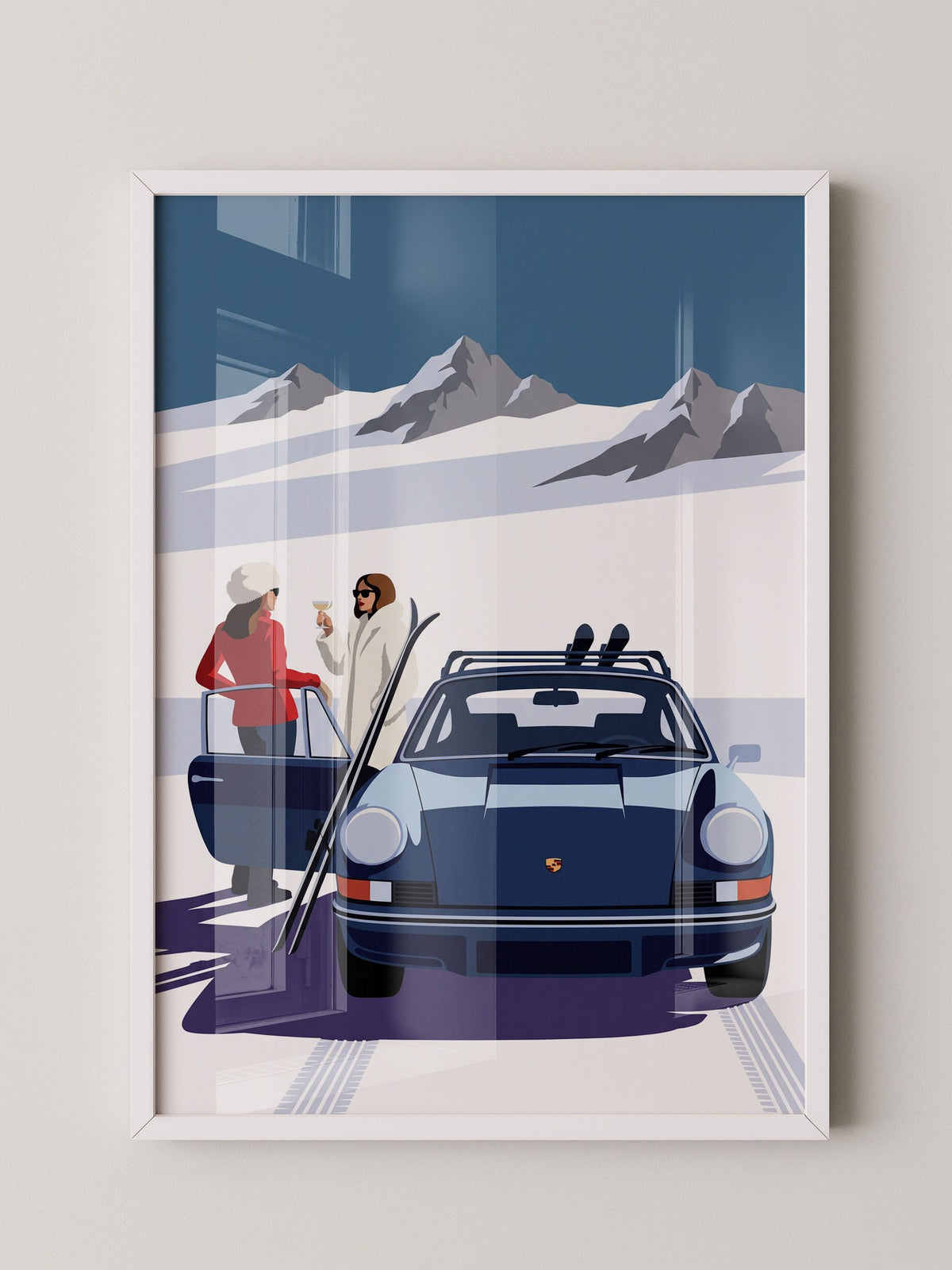 Bergspa Wintersport Illustration