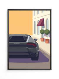 Sportwagen Illustration Gelb