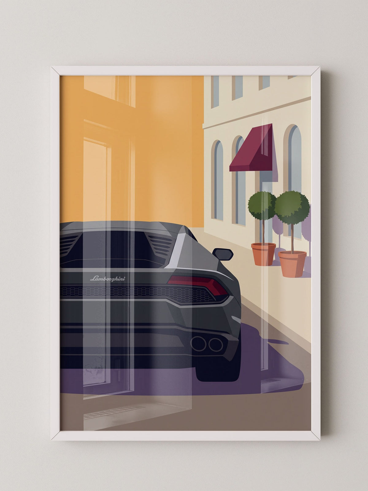 Sportwagen Illustration Gelb
