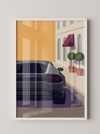 Sportwagen Illustration Gelb