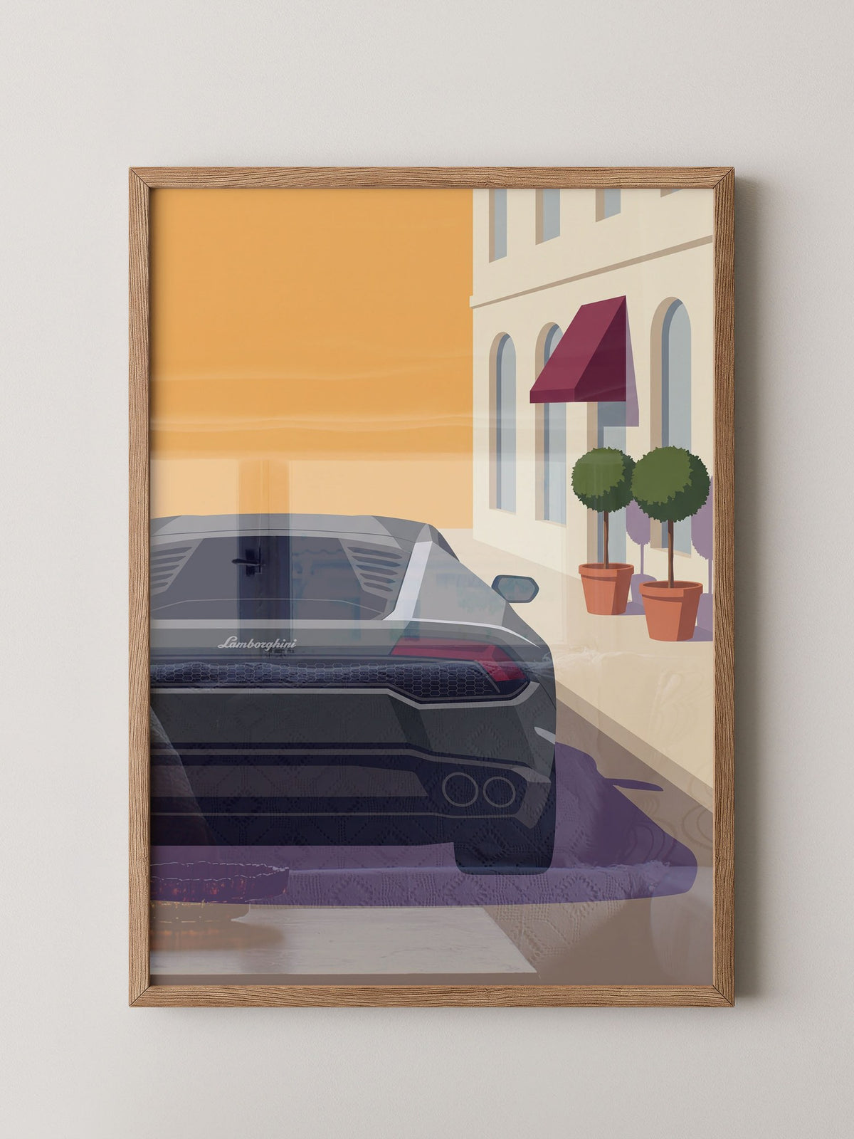 Sportwagen Illustration Gelb