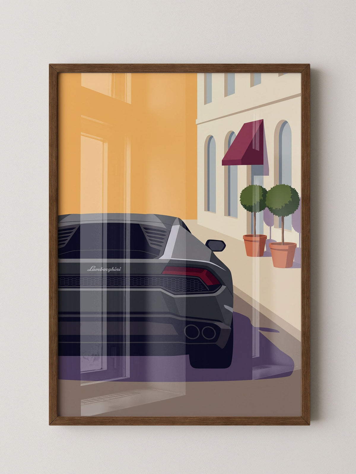 Sportwagen Illustration Gelb