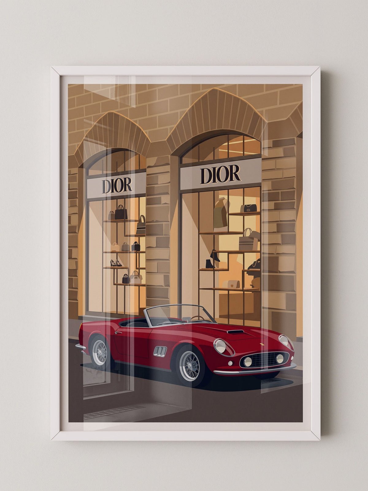 Roter Sportwagen Retro Luxus