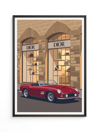 Roter Sportwagen Retro Luxus