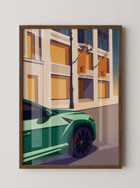 Sportwagen Grün Illustration