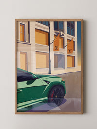 Sportwagen Grün Illustration