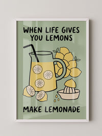 Zitronenlimonade Poster Küche