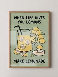 Zitronenlimonade Poster Küche
