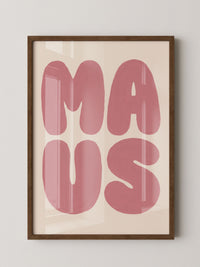 Love Typografie Rosa Poster