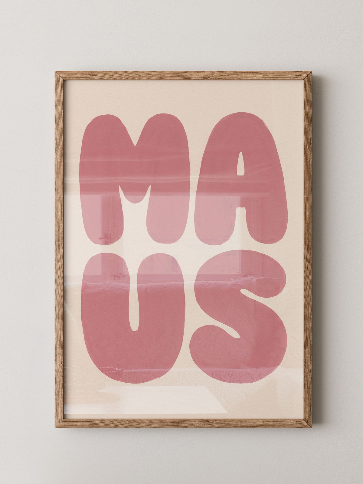 Love Typografie Rosa Poster