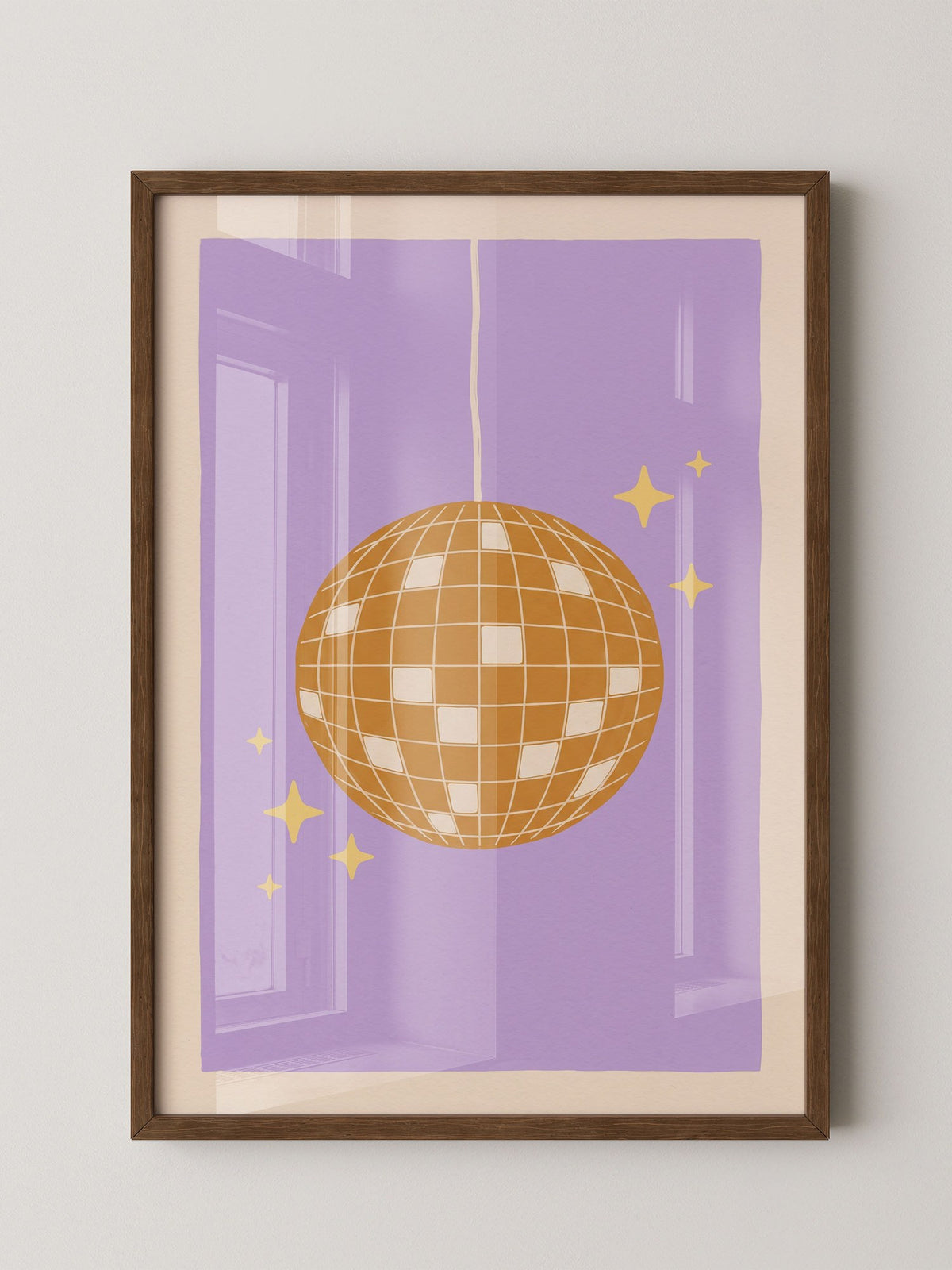 Discokugel Lila Poster