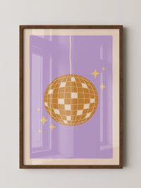 Discokugel Lila Poster