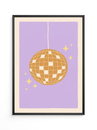 Discokugel Lila Poster