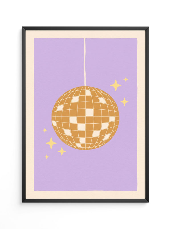 Discokugel Lila Poster