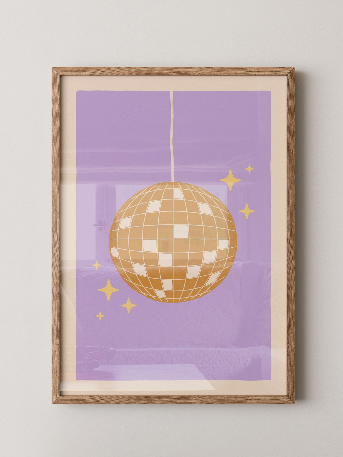 Discokugel Lila Poster