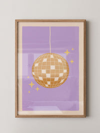 Discokugel Lila Poster
