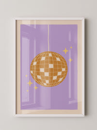 Discokugel Lila Poster