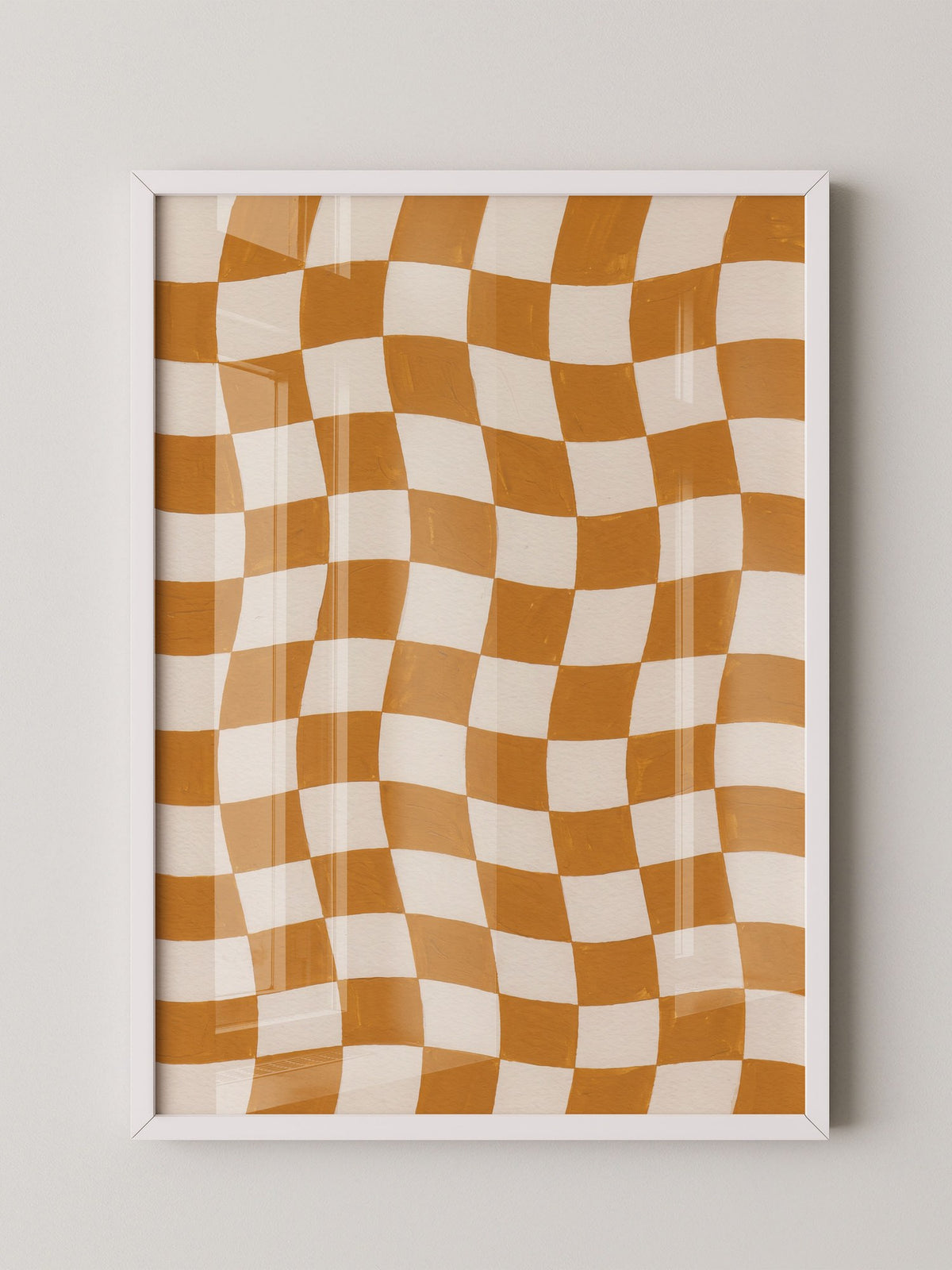 Schachbrett Orange Retro