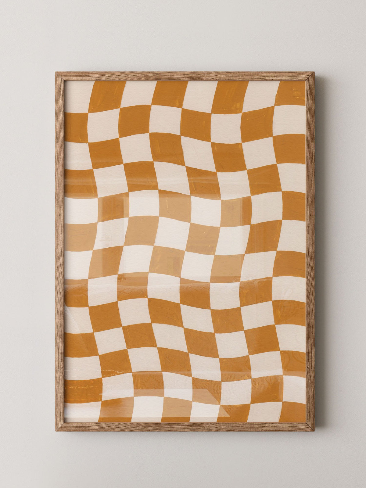 Schachbrett Orange Retro