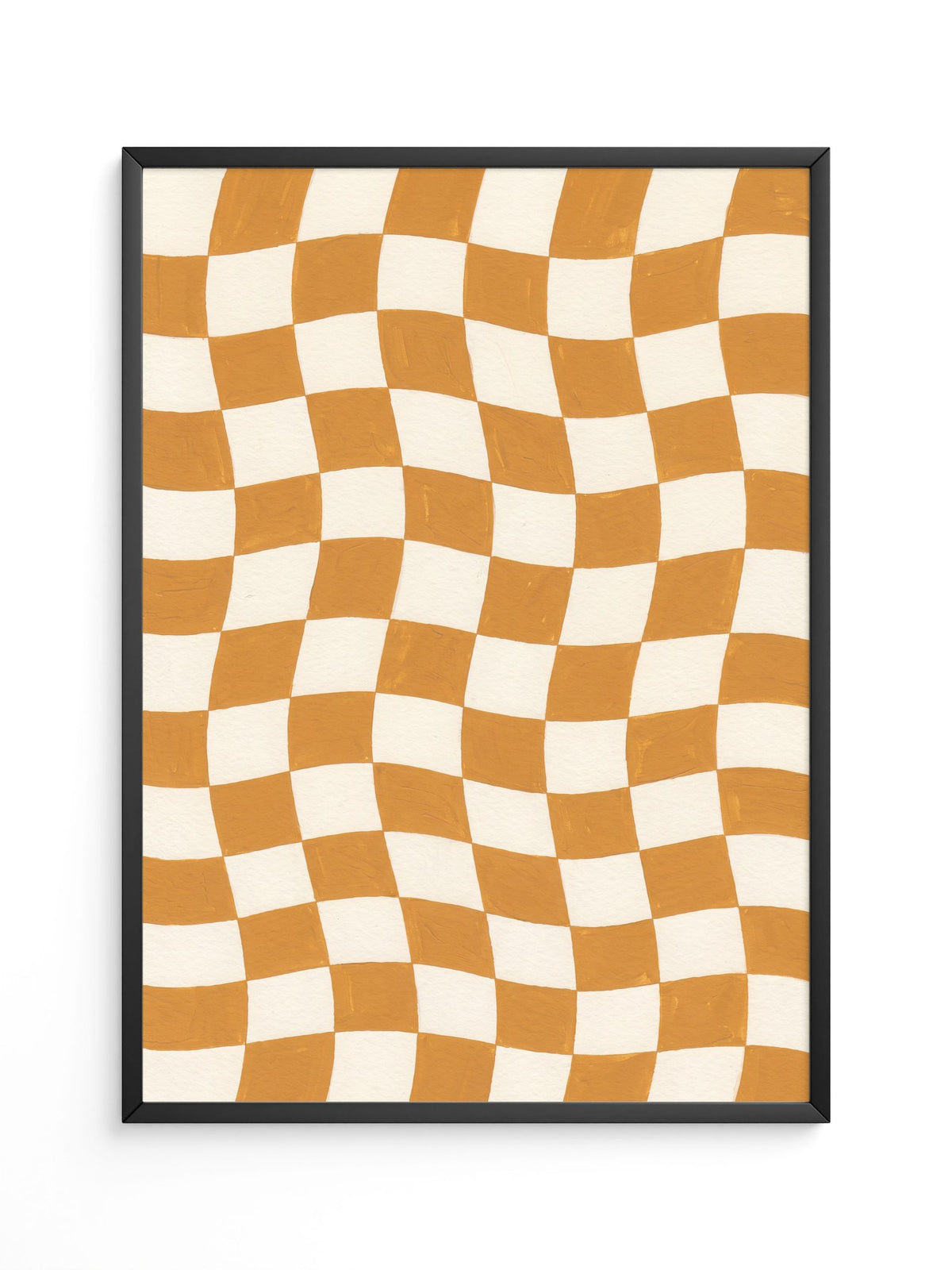 Schachbrett Orange Retro